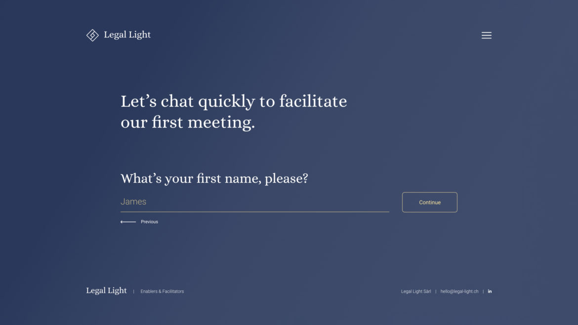 Guru - Legal Light - Interface formulaire